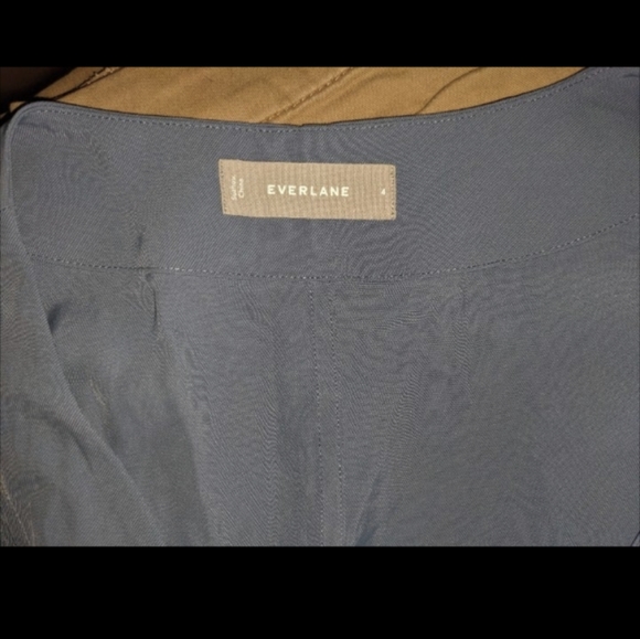 Everlane GoWeave Short sleeve wrap dress Dusty Blue - Picture 3 of 3